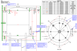 equipment size and specifications diagram