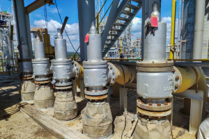 Outdoor industrial equipment and piping