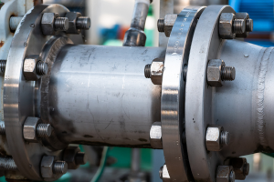 close up of industrial pipe